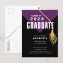 Recherche de noir et pourpre vœux cartes Diplômé