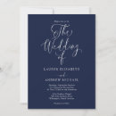 Recherche de bleu nuit mariage invitations Élégant