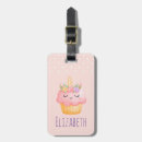 Recherche de licorne rose bagages étiquettes Aquarelle