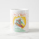 Recherche de surfer tasses Coucher de soleil