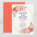 Recherche de rose corail invitations Enregistrer la date
