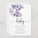 Recherche de purple baby shower invitations Aquarelle florale