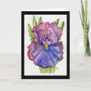 Recherche de salutation pourpre de fleur vœux cartes Violet