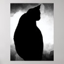 Recherche de silhouette de chat posters Pour tous