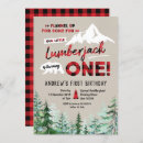 Zoek naar buffalo plaid invitations Lumberjack verjaardagsuitnodiging