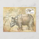Recherche de rhinocéros cartes postales Dessin