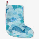 Recherche de baleines chaussette de noël Aquarelle