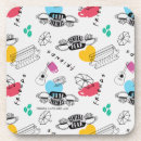 Zoek naar nostalgische onderzetters Speels design