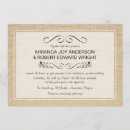Recherche de toile jute mariage invitations Chic