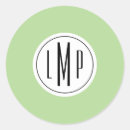 Recherche de trois lettres autocollants Monogramme