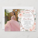 Recherche de papillons roses invitations Quinceañera mis quince 15