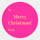 Recherche de noël rose autocollants Typographie