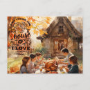 Recherche de repas famille cartes postales Action de grâce
