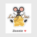 Recherche de souris et fromage autocollants Mignon