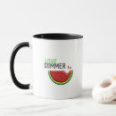 Recherche de tranches de pastèque tasses J'aime l'été