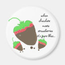Recherche de fraise de chocolat magnets Fraises