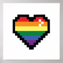 Zoek naar 8 bit heart posters Pride parade