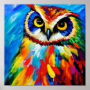 Recherche de aquarelle hibou art Coloré