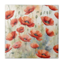 Recherche de pavots sauvages carreaux Rouge
