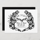 Recherche de main squelettique invitations Noir et blanc
