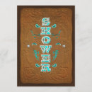 Recherche de turquoise et brun invitations Rustique