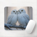 Recherche de hibou sur une branche tapis souris Hiver