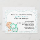 Recherche de elephant baby shower garçon invitations Blanc
