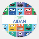 Recherche de motif drôle autocollants Enfants