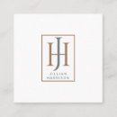 Recherche de couleur chaude cartes visite Monogramme