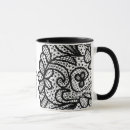 Recherche de dentelle noire tasses Motif