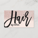 Recherche de cheveux cartes visite Typographie