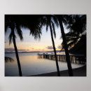 Recherche de plage blanche posters Coucher de soleil