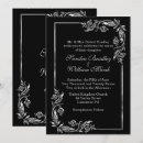 Recherche de cadre noir invitations Traditionnel