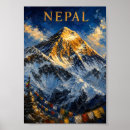 Recherche de drapeau népal posters Mont everest