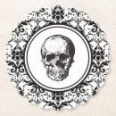 Recherche de crâne vintage dessous de verres Floral