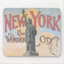 Recherche de affiche vintage voyage tapis souris New york