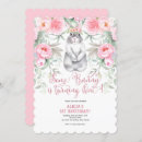 Recherche de lapin rose invitations Baby girl