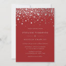 Recherche de rouge argent invitations Élégant