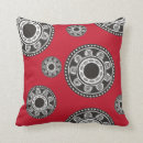 Recherche de rouge noir blanc coussins Abstrait