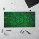 Recherche de mandala vert tapis souris Floral