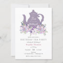Recherche de purple tea party invitations Violet