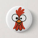 Recherche de dessin animé drôle badges Poulet