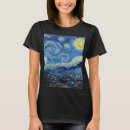 Recherche de peintures célèbres tshirts Nuit étoilée