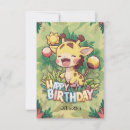 Recherche de giraffe anniversaire cartes Safari