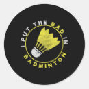 Recherche de hobby autocollants Badminton drôle