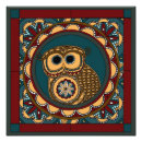 Recherche de hibou coloré posters Jaune