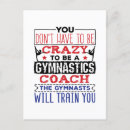 Recherche de gymnastique drôle cartes postales Entraîneur de gymnastique