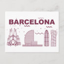 Recherche de paysage urbain de barcelone cartes postales Ville