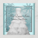 Recherche de flocons de neige bleus invitations Quinceanera