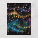 Recherche de conception de musique cartes postales Illustration
